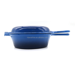 Plat combiné en métal émaillé en fonte 2-en-1 ultime pour une utilisation polyvalente dans la cuisine - Product Image 3