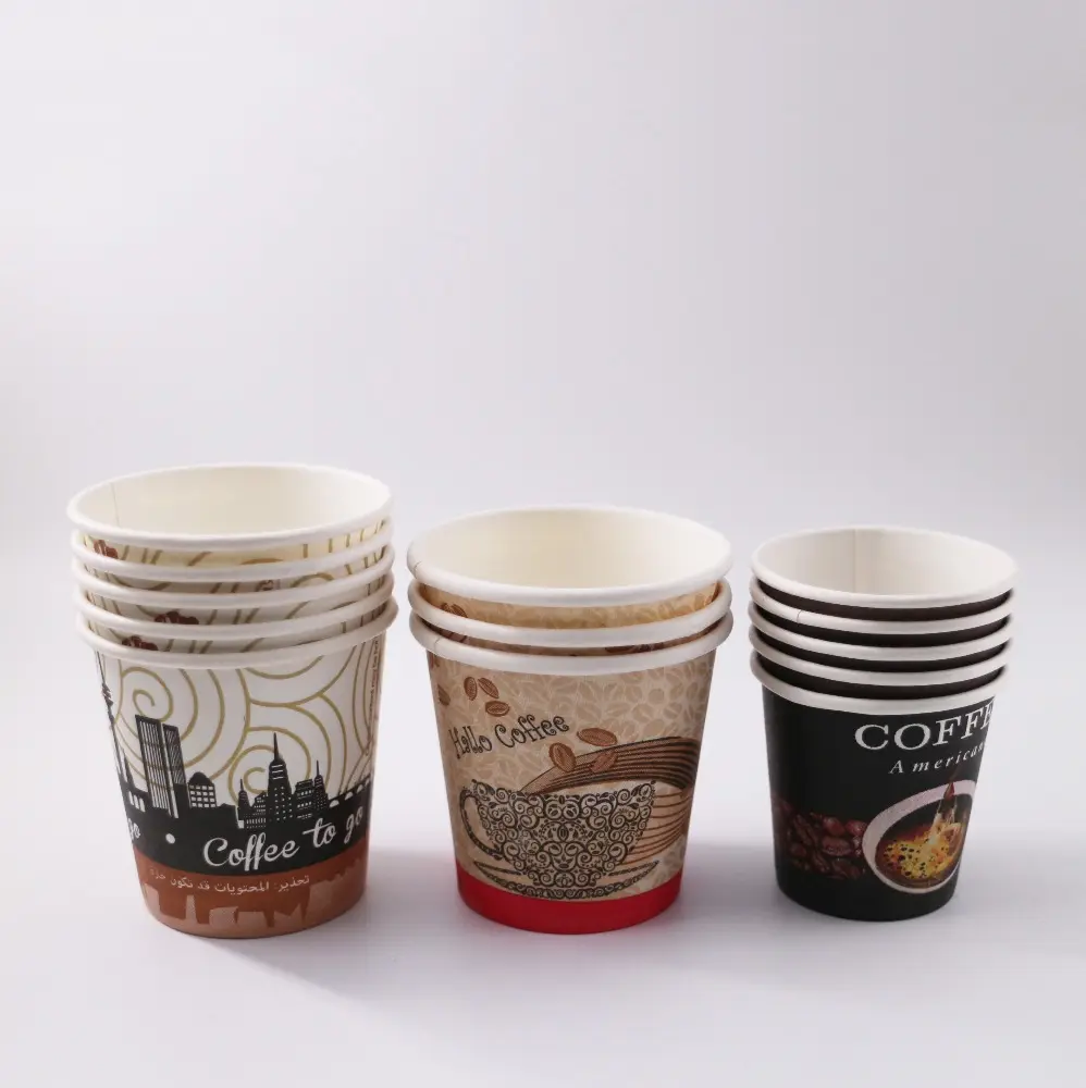 China Disposable 2.5oz Cute Paper Cups With Handle