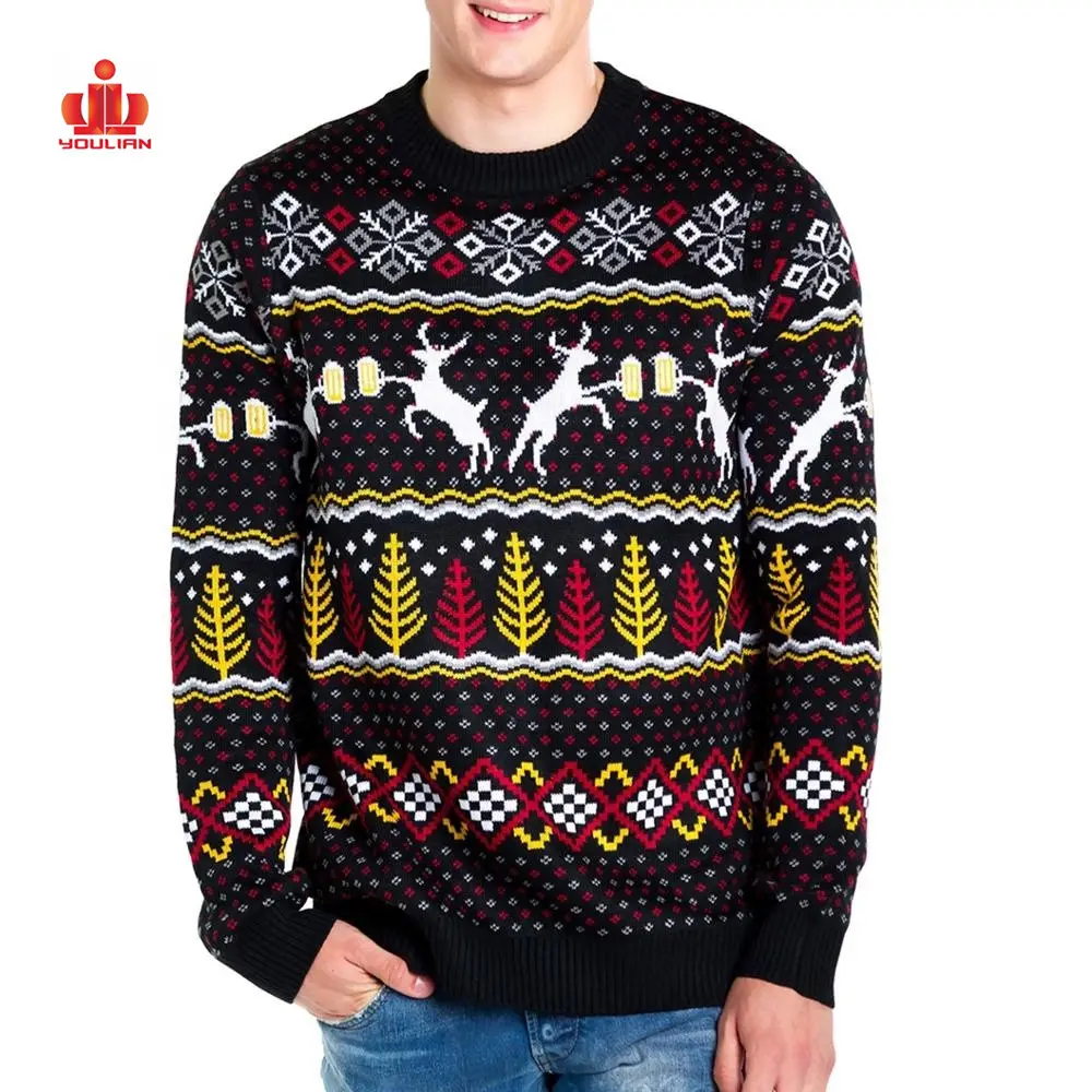 남녀 공통 성숙한 뜨개질을 한 크리스마스 추악한 잠바 주문 남자 크리스마스 스웨터
