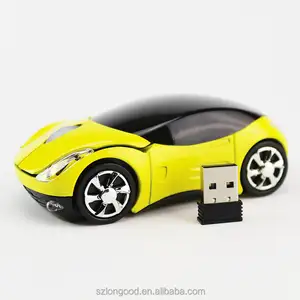 Innovadores regalos coche clásico forma ratón inalámbrico coche ratón de la computadora