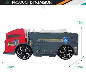 Set de Construcción de Estacionamiento para Camiones de Bomberos, <span class=keywords><strong>Juguete</strong></span> de <span class=keywords><strong>Garaje</strong></span> con 2 Autos - Product Image 4