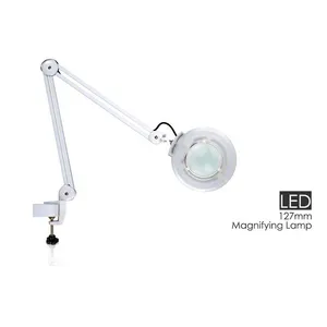 Lampu Meja Industri Laboratorium Kecantikan Led, Desktop Bicara Kuku 5X 8066D2 4C Lampu Pembesar untuk Seni Kuku