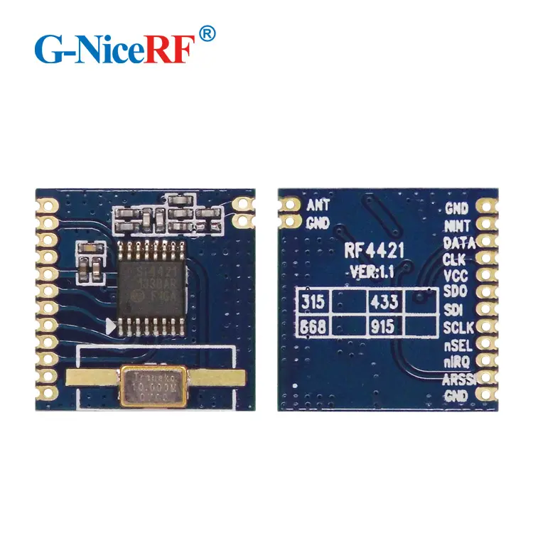 G-NiceRF RF4421 Si4421 de banda ISM de 868mhz receptor y transmisor módulo RF