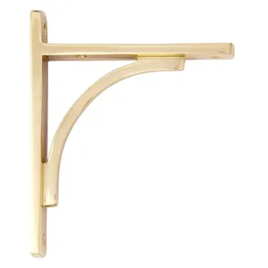 Steady Brass Shelf Bracket Corner Brace for Furniture Legs