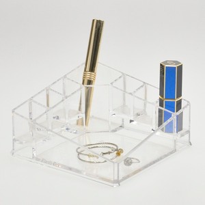 Organisateur de maquillage et de bijoux moderne et écologique en acrylique avec tiroir à 2 niveaux - Product Image 4
