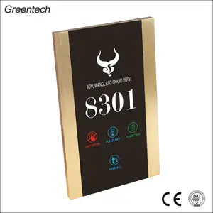 Tempered Glass Doorplate Sign Board Advertising Sign Lights Stand