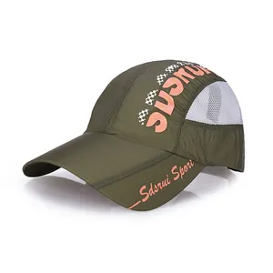定制印刷标志帽子和帽子防水户外太阳棒球帽太阳尼龙端口