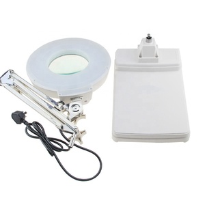 Luce pieghevole lente di ingrandimento di vetro bianco del <span class=keywords><strong>desktop</strong></span> HA PORTATO lente di ingrandimento BY-86C <span class=keywords><strong>desktop</strong></span> lampada di ingrandimento - Product Image 3