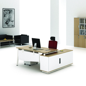 Oficina Ejecutiva L forma tabla gerente boss mesa <span class=keywords><strong>de</strong></span> trabajo con armario lateral - Product Image 1
