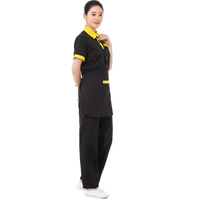 Uniforme de serveur unisexe au design personnalisé, uniforme classique de nettoyage pour personnel de service de restaurant