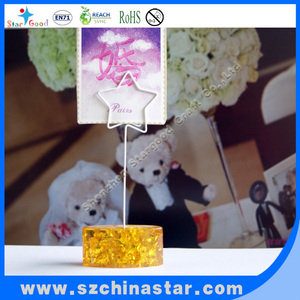 <span class=keywords><strong>Rose</strong></span> couleur cube résine base mémo clip titulaire <span class=keywords><strong>de</strong></span> la carte place pour mariage - Product Image 3