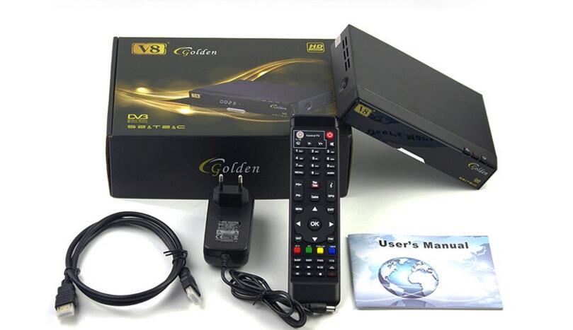 Freesat DVB-S2 + T2 + Cable V8 de Oro Digital Por Satélite de Software RS232 Receptor de Satélite Apoyo