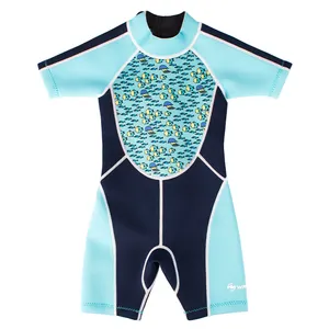 Combinaison WAVE pour enfants certifiée CE vente en gros combinaison néoprène peau lisse enfants rashguard mma