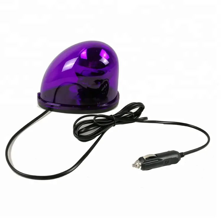 HAIBANG Purple Violet Snail Flashing Police Emergency Rotating Halogen Lamp Warning Strobe Beacon Light