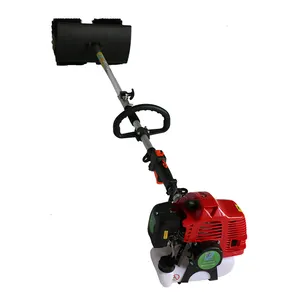 Two stroke lawn sweeper portable gasoline power football field tennis court artificial grass cleaning equipment Snow sweeper