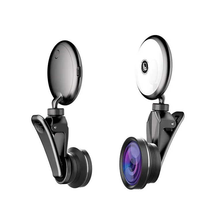 Promotional gifts RK19S Mobile led phone selfie flash ring light with camera lens