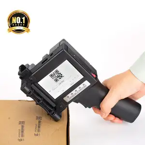 Portable LOGO QR barcode hand jet manual printer for metal glass plastic bag tube bottle wood egg eco solvent ink printer