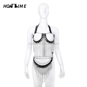 <span class=keywords><strong>BDSM</strong></span> Factory da donna in pelle Bondage <span class=keywords><strong>Lingerie</strong></span> per catena di abbigliamento Sexy da Club abbigliamento da notte per Cosplay - Product Image 2