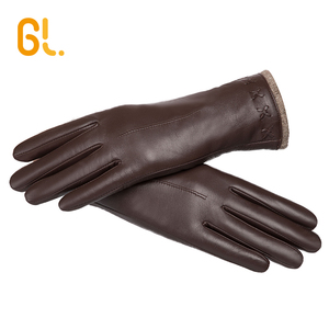 <span class=keywords><strong>Gants</strong></span> en cuir de mouton véritable GL64, pour la conduite de voiture, personnalisés, <span class=keywords><strong>marron</strong></span>, pour femmes, - Product Image 5