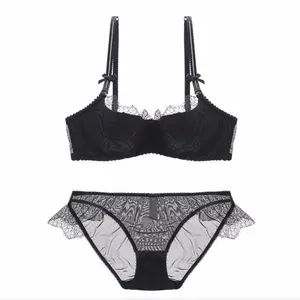 Stickerei gepolsterte BH-Set Spitze BH-Set Sexy Dessous Frauen Unterwäsche-Sets