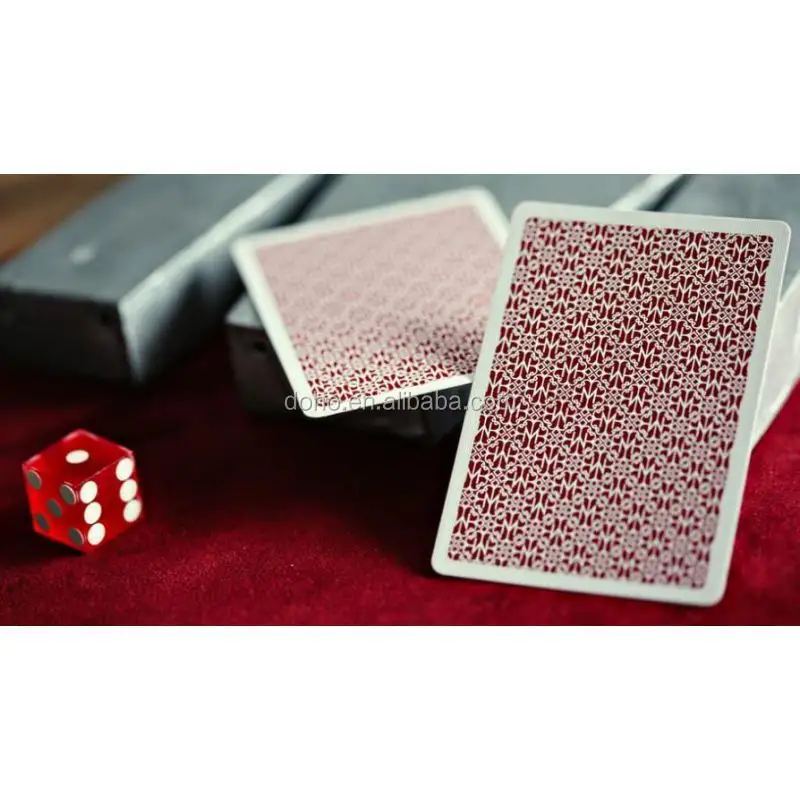 Su misura di Alta Qualità 280-320 grammo Poker gioco di carte di Materiale di Scorta Stampa Piena di Colori di plastica gioco di carte da gioco-DH21035