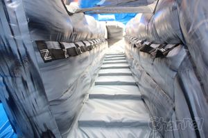 Thiết kế phổ biến Inflatable chim cánh cụt kép làn đường trượt biển sóng trượt Inflatable ướt n khô trượt với hồ bơi - Product Image 5