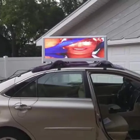 명확한 LED 비디오 디스플레이 방수 디지털 자동차/택시 탑 광고 표지판