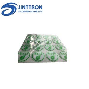 Ưa Thích Tùy Chỉnh Vòng tròn Decal Nhãn Màu Xanh Lá Cây Của Lá Sticker In Ấn Trong Suốt Pet Logo Sticker Với Chất Kết Dính - Product Image 3