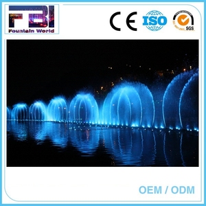Al aire libre de dos capas <span class=keywords><strong>cascada</strong></span> decorativos ronda de música colorido luz fuente - Product Image 4