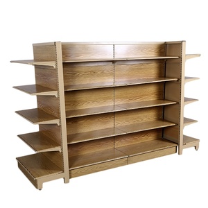 좋은 품질 도매 빵 나무 슈퍼마켓 선반 낮은 moq 표준 슈퍼마켓 선반 - Product Image 1
