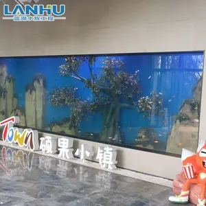 Großhandels preis transparent 8m groß große kommerzielle Wand Aquarium Acryl platte Blatt Fisch Aquarium Tank