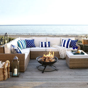 Ocean estilo tejidas a mano de alta calidad PE Ratán Sofa patio muebles de exterior liquidación - Product Image 1