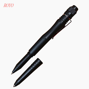 6 in 1 promosyon hediye kendini savunma led ışık tükenmez kalem, metal multitool kalem, çok aracı taktik kalem