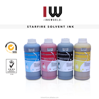 Tinta Solvent Inkworld Hotsale untuk Printer Inkjet Gongzheng Starfire GZM3204SG dengan Head 1024-10/25pl 1000ml MSDS