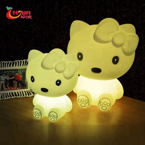 Màu Sắc Thay Đổi Điều Khiển Từ Xa Tiết Kiệm Năng Lượng Hello Kitty Bé Kids Cạnh Giường Ngủ Trung Quốc Đèn Bàn - Product Image 6