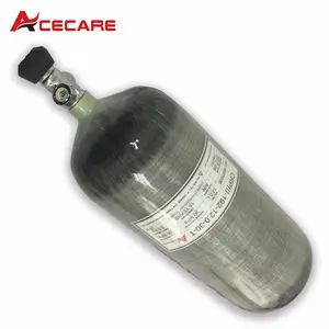 Acecare 30Mpa 4500psi Tank 12L Breathing Air Cylinder High Pressure Cylinders with small gauge valve
