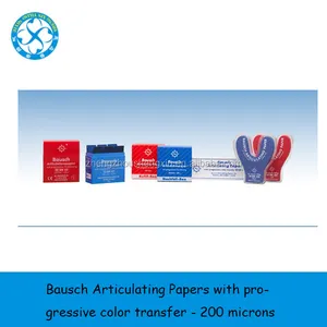 具有渐进式颜色转移的Bausch牙科铰接纸-200微米