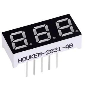 kem-2831-bw white 0.28 inch 3 digit led display 7 segment three digit