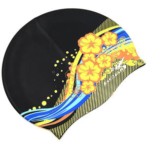 Protezione di nuoto <span class=keywords><strong>piscina</strong></span> cap, stampa del fiore protezione di nuotata - Product Image 6