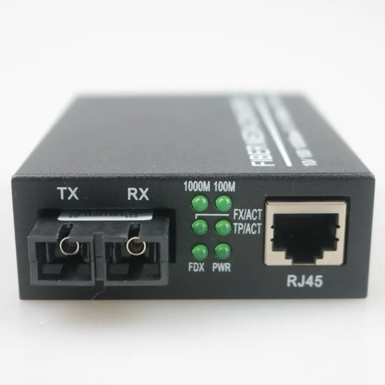 10/100/1000Mbit/S Tự Động Đàm Phán Duplex Chế Độ Đơn 40 KM Giao Diện SC Single RJ-45 Fiber Optic Media Converter