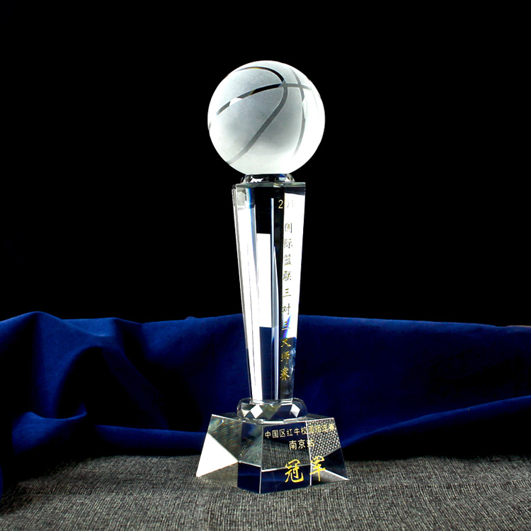 Pas cher design de mode NBA MVP basket-ball cristal trophée prix avec haute qualité