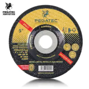 PEGATEC 125x6x22mm Abrasive Cutting Grinding Wheel for Metal with MPA EN12413