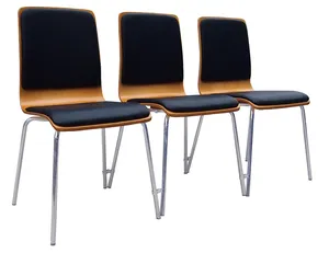 SANLANG bent ply wooden stainless steel leg cheap restaurant chairs for sale used