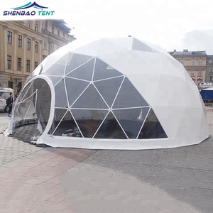 Tienda de campaña con cúpula geodésica de aluminio para fiestas, proveedor de fábrica, insonorizada, gran fiesta, para exteriores, con medio PVC transparente