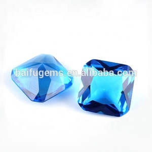 5*5mm octagon principessa piazza <span class=keywords><strong>topazio</strong></span> taglio ocean blue vetro di <span class=keywords><strong>colore</strong></span> allentato di <span class=keywords><strong>pietra</strong></span> di cristallo - Product Image 2