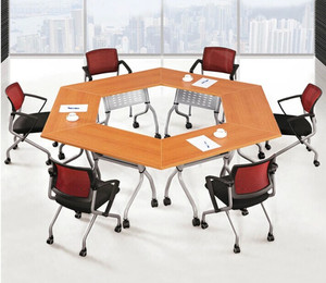 Muebles de Oficina Extraíbles, Mesa de Entrenamiento para Sala de Conferencias, Mesa Plegable <span class=keywords><strong>Extensible</strong></span> <span class=keywords><strong>con</strong></span> <span class=keywords><strong>Ruedas</strong></span> - Product Image 3