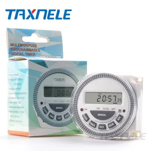 Temporizador Digital TM619 AC220V 16A, temporizador programable semanal, temporizador LCD, contador de horas