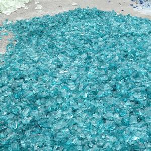 Tukis de roches de pépites de verre concassé recyclé bleu océan profond pour la décoration extérieure - Product Image 6