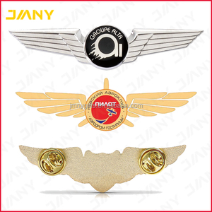 Badge de revers d'aile d'avion en métal 3D personnalisé pays d'egypte or arabie saoudite - Product Image 2