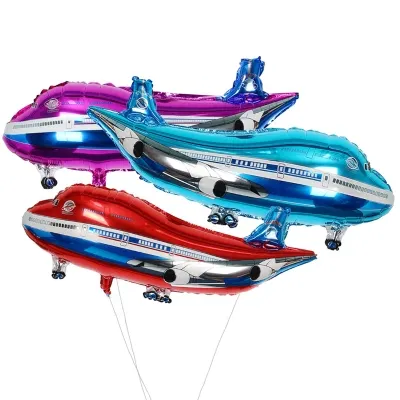 Supply Custom Cartoon Airplane Foil Balloons Plane Shaped Helium Balloons